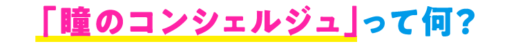 「瞳のコンシェルジュ」って何?